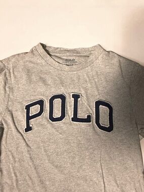 Polo Ralph Lauren Kids Gray Long Sleeve Graphic Tee - Size M (10-12)